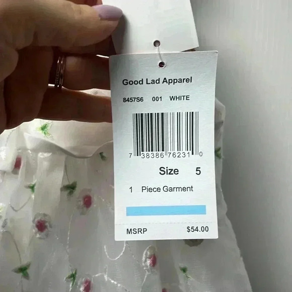 Girls floral dress with flutter sleeves size 5 NWT - Picture 4 of 9